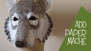 Add Paper Mache To Your Wolf Mask [upl. by Ailaht884]