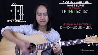 Youre Beautiful Guitar Cover Acoustic  James Blunt 🎸 Tabs  Chords [upl. by Ahsieuqal]