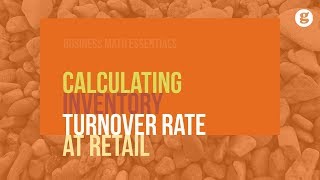 Calculating Inventory Turnover Rate at Retail [upl. by Magree]