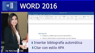 CÓMO INSERTAR BIBLIOGRAFÍA AUTOMÁTICA EN WORD CÓMO CITAR EN FORMATO APA [upl. by Ettenig141]