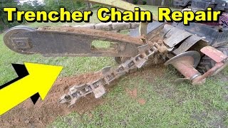 Re Set Trencher Chain Ditch Witch Help [upl. by Aisul]