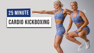 25 MIN CARDIO KICKBOXING WORKOUT to Burn Calories and Have Fun  No Equipment Super Sweaty [upl. by Cindelyn]