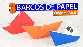 ⛵ 3 Barcos de papel fáciles de hacer con papiroflexia [upl. by Rhea771]