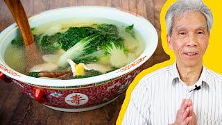 😊 Dads SOOTHING Bok Choy Soup 白菜猪肉汤 [upl. by Lj]