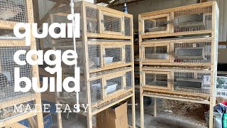 QUAIL CAGE BUILD Made Easy Step by step instructions [upl. by Novah]