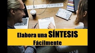 CÓMO HACER UNA SÍNTESIS FÁCILMENTE [upl. by Isolda]