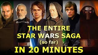 The Entire Star Wars Saga so far Explained in 20 Minutes [upl. by Odranreb783]