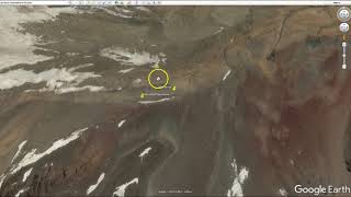 Andes Plane Crash route and location from Google Earth [upl. by Enened]