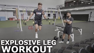 Full Explosive Leg Workout For Footballers  Increase Your Leg Power and Explosiveness [upl. by Aisorbma]