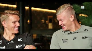 Erling Haaland and Martin Ødegaard funny interview English subs [upl. by Chinua147]