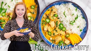 Mango Chicken Curry Recipe  EASY 30Minute Dinner [upl. by Bayless]