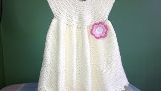 How to Crochet a Baby Dress  Easy [upl. by Johppa]