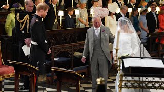 Prince Charles walks Meghan Markle down aisle to marry Prince Harry [upl. by Yeleen238]