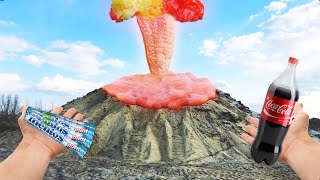 Experiment Mentos vs Coca Cola big volcano elephant toothpaste [upl. by Einwahr174]