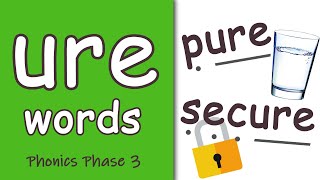 ure Words  Phonics Phase 3  Segmenting amp Blending [upl. by Lednahs858]