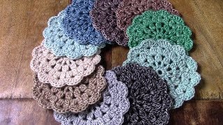 Haken  tutorial 338 Onderzetters met minibolletjes [upl. by Sewoll]