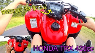 HONDA TRX 420cc cuatriciclo AL CORTEWheelies con AMIGOS RamiiStunt [upl. by Osbourne]