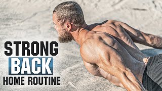 NO GYM FULL BACK WORKOUT AT HOME  NO EQUIPMENT NEEDED [upl. by Aicitel]