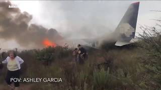 VIDEO Cellphone footage shows inside of airplane during crash in Mexico  ABC7 [upl. by Dottie13]