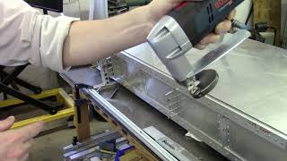 Demonstration of Bosch GSC 12V13 Cordless Sheet Metal Shear [upl. by Godard]