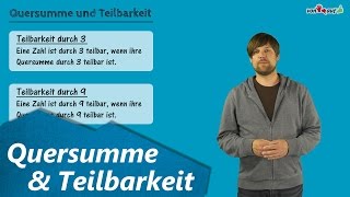 Quersumme und Teilbarkeit durch 3 9 und 6  Ziffernsumme [upl. by Ralli]