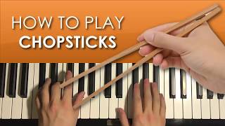 HOW TO PLAY  CHOPSTICKS Piano Tutorial Lesson [upl. by Leamiba]