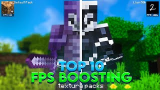 Top 10 BEST FPS Boosting Texture Packs  121 [upl. by Rohn]