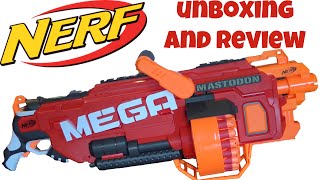 Nerf NStrike MEGA Mastodon Unboxing and Review [upl. by Haik]