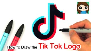 How to Draw the Tik Tok Logo [upl. by Kerrill]