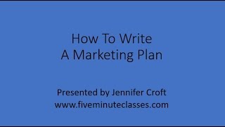 How To Write A Marketing Plan [upl. by Zebulen625]