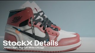 A Close Up Look at the OffWhite Chicago Air Jordan 1  Details  StockX [upl. by Herahab]