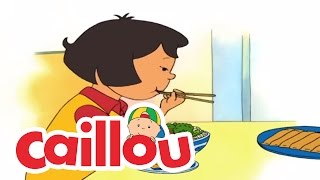 Caillou Chopsticks  Cartoon for Kids [upl. by Nomma]