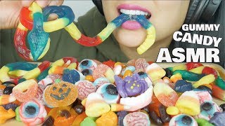 ASMR HALLOWEEN CANDY amp GUMMY CHEWY EATING SOUNDS NO TALKING  SASASMR [upl. by Ahsien]