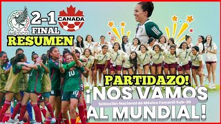 México Femenil vs Canada Femenil 🔥 NOS VAMOS AL MUNDIAL PARTIDAZO 🟢 RESUMEN 262023 [upl. by Enia]