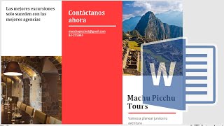 WORD Como HACER un TRIPTICO en WORD 20162019 [upl. by Atnoled]