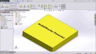 Solidworks tutorial How to engrave Text [upl. by Niowtna]