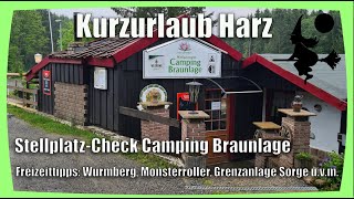 Harz  Stellplatz quotCamping Braunlagequot  Wurmberg  Monsterroller  Grenzanlage Sorge [upl. by Adnirual]