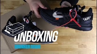 Off White Nike Presto “Black” Unboxing  Review [upl. by Herrington]