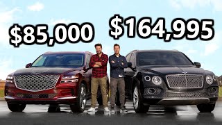 2021 Genesis GV80 vs The Cheapest Bentley Bentayga You Can Buy [upl. by Eirroc]