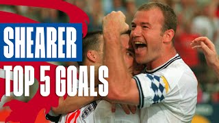 Alan Shearers Greatest Goals for England  Top 5 [upl. by Anoit]