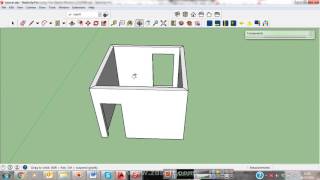 Aula3 sketchup fazendo aberturas na parede [upl. by Norina]