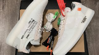 OFF WHITE X NIKE AIR FORCE 1 LOW “Ghosting” Unboxing amp Review Virgil Abloh The Ten Presto Jordan [upl. by Esorrebma797]