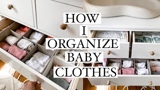 How I Organize Baby Clothes amp Changing Table 2020 Ikea Hemnes Dresser [upl. by Eirek]