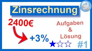 Zinsrechnung im Einstellungstest ohne Taschenrechner  Aufgabe mit Lösung [upl. by Cuthbert]