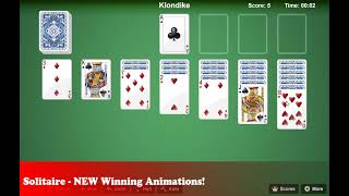 Solitaire  Play Online 12 Games  New Winning Animations [upl. by Ahsan685]