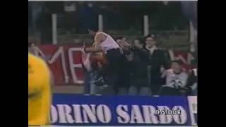 CagliariInter 32 semifinale UEFA il gol di Criniti [upl. by Georgeanne829]