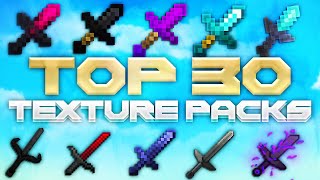 Top 30 Texturepacks For PvP amp Crystal PvP  121 [upl. by Lydnek]