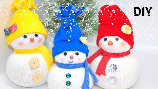 DIY How to Make an Adorable Snowman with a Sock [upl. by Ney]