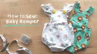 DIY Baby Romper with patterns amp measurements [upl. by Anelehs172]