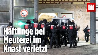 Gefängnismeuterei Polizei stürmt Knast in Thüringen  JVA Untermaßfeld [upl. by Annaeel]